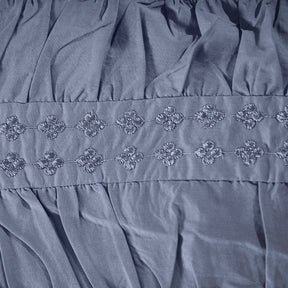 Rurban Elegance Ruching Rhapsody 11 pcs Quilt/Quilted Bed Cover Set Grey