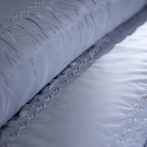 Rurban Elegance Ruching Rhapsody 11 pcs Quilt/Quilted Bed Cover Set Grey