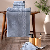Maspar Selene Towel 100% Combed Cotton Antimicrobial Super Absorbent & Soft Blue
