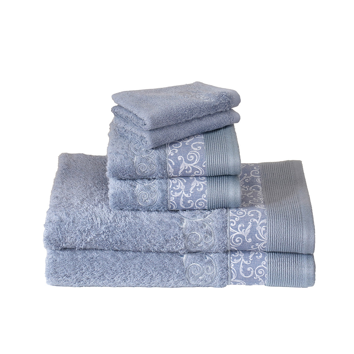 Selene Embroidery Machine 100% Cotton Towel Blue