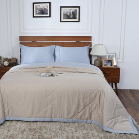 Selwyn Reversible Summer AC Quilt/Quilted Bed Cover/Comforter Plein Air/Sandshell Quilt