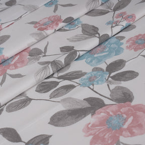 Sensory Bloom Blossom Meadow 100% Cotton Blue Bed Sheet with Pillow Case