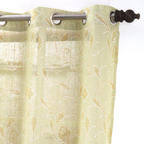 Sicilian Stripe Solid 2PC Gold Curtain Set