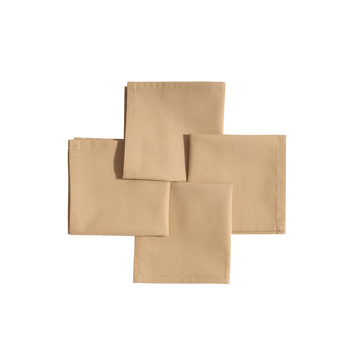 Slumber 100% Cotton Cocktail Napkin Set 20X20 CM Latte