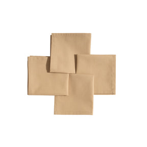 Slumber 100% Cotton Cocktail Napkin Set 20X20 CM Latte