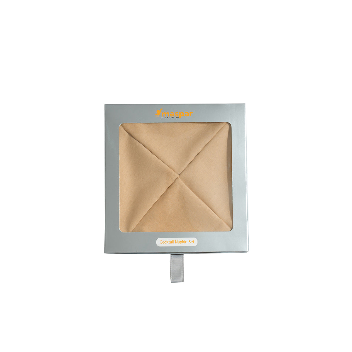 Slumber 100% Cotton Cocktail Napkin Set 20X20 CM Latte
