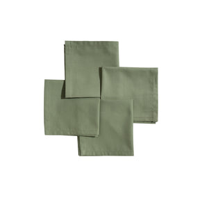 Slumber 100% Cotton Cocktail Napkin Set 20X20 CM Oil Green