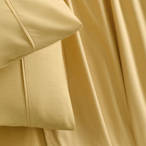 Slumber Plain Easy Care Percale 100% Cotton Honey Dust Crisp Bed Sheet with Pillow Case