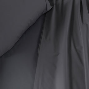 Slumber Plain Easy Care Percale 100% Cotton Steel Grey Crisp Bed Sheet with Pillow Case