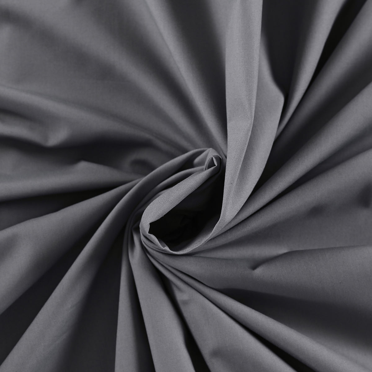 Slumber Plain Easy Care Percale 100% Cotton Steel Grey Crisp Bed Sheet with Pillow Case