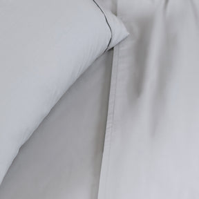 Slumber Plain Easy Care Percale 100% Cotton Tracing Grey Crisp Bed Sheet