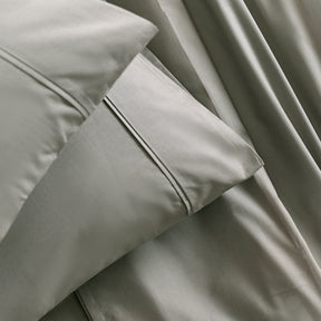 Slumber Plain Easy Care Percale 100% Cotton Wild Dove Crisp Bed Sheet with Pillow Case