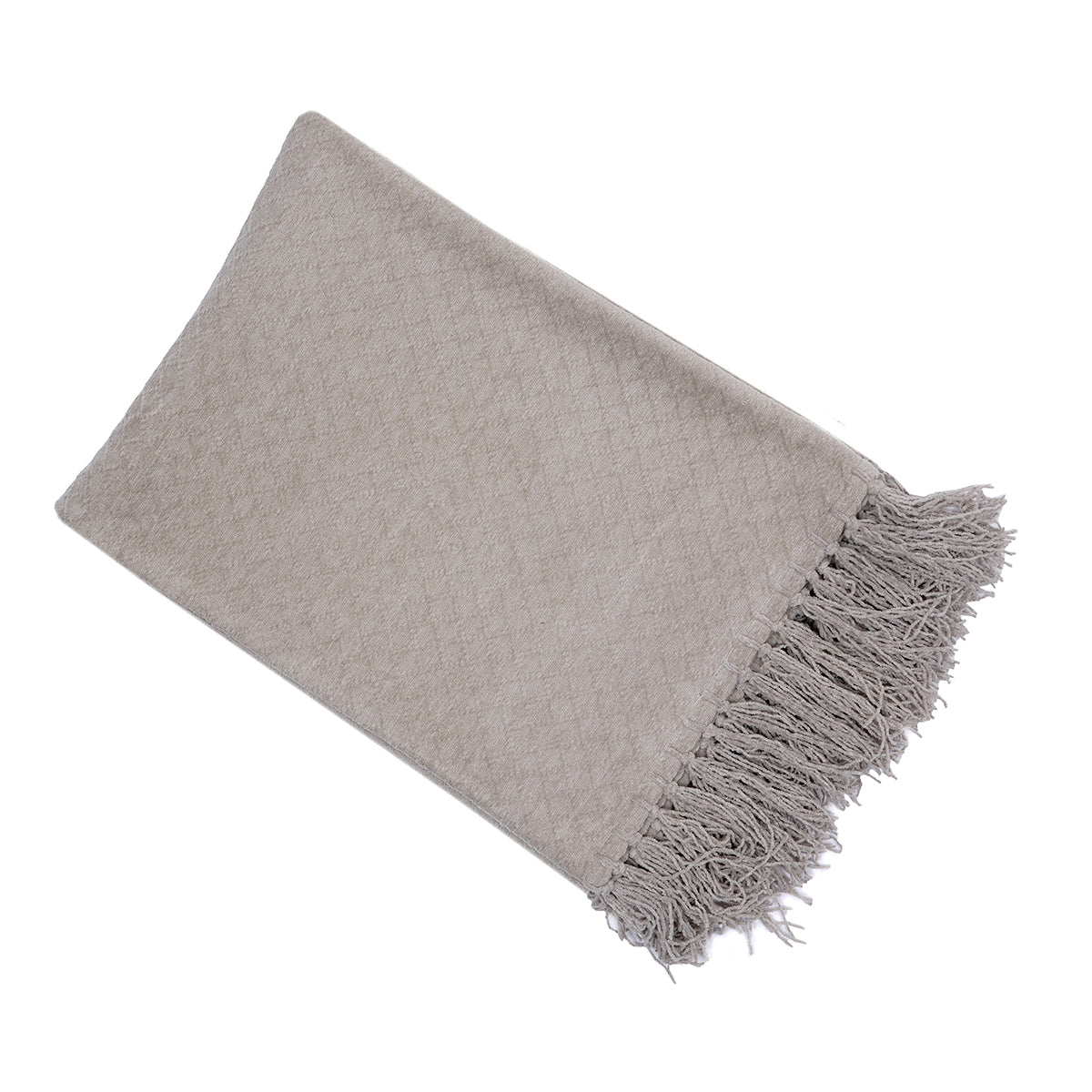 Blaize 100% Cotton Solid Weave Grey Throw/Sofa/Multi Cover/Single Bed Cover