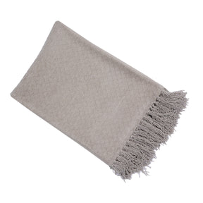 Blaize 100% Cotton Solid Weave Grey Throw/Sofa/Multi Cover/Single Bed Cover