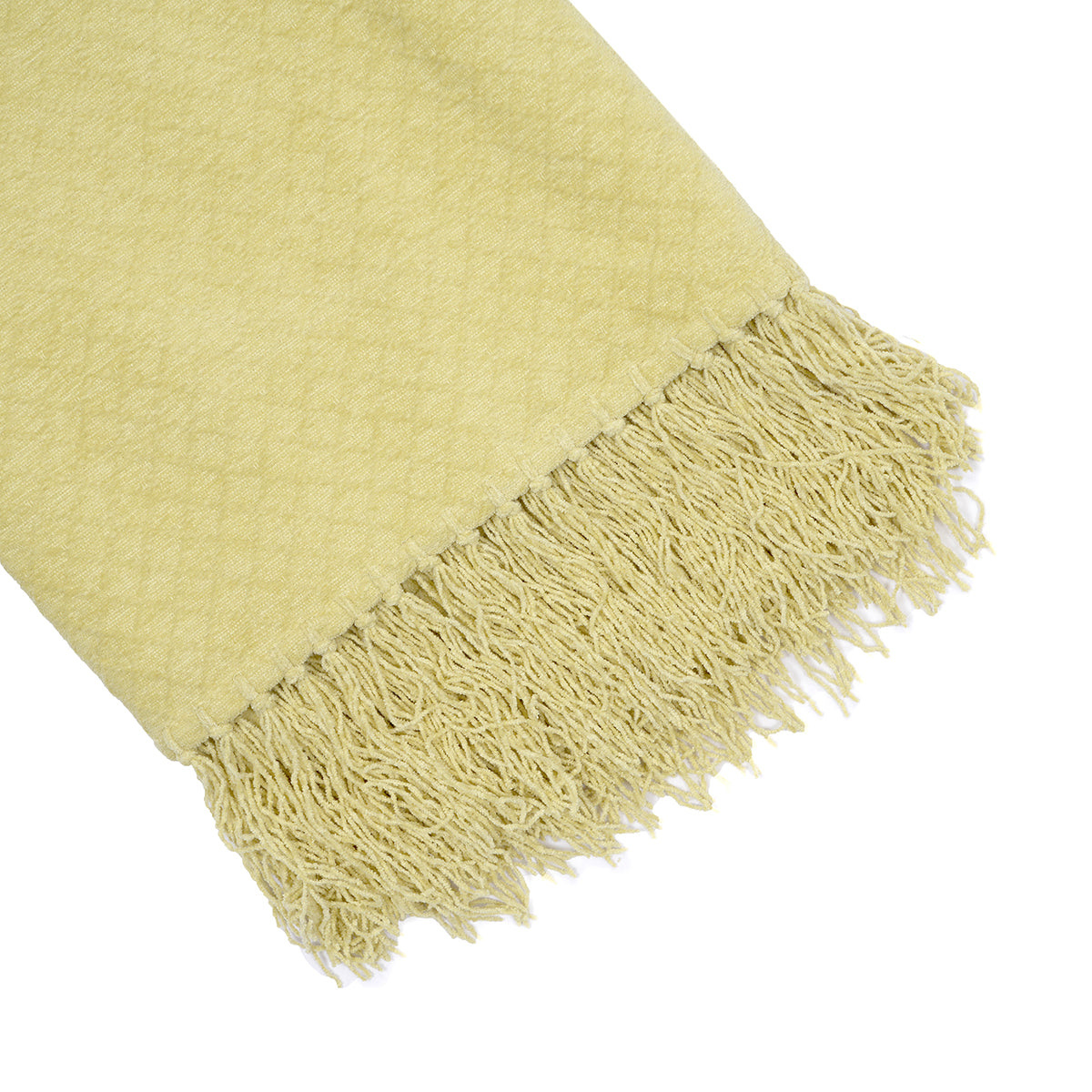 Blaize 100% Cotton Solid Weave Yellow Throw/Sofa/Multi Cover/Single Bed Cover