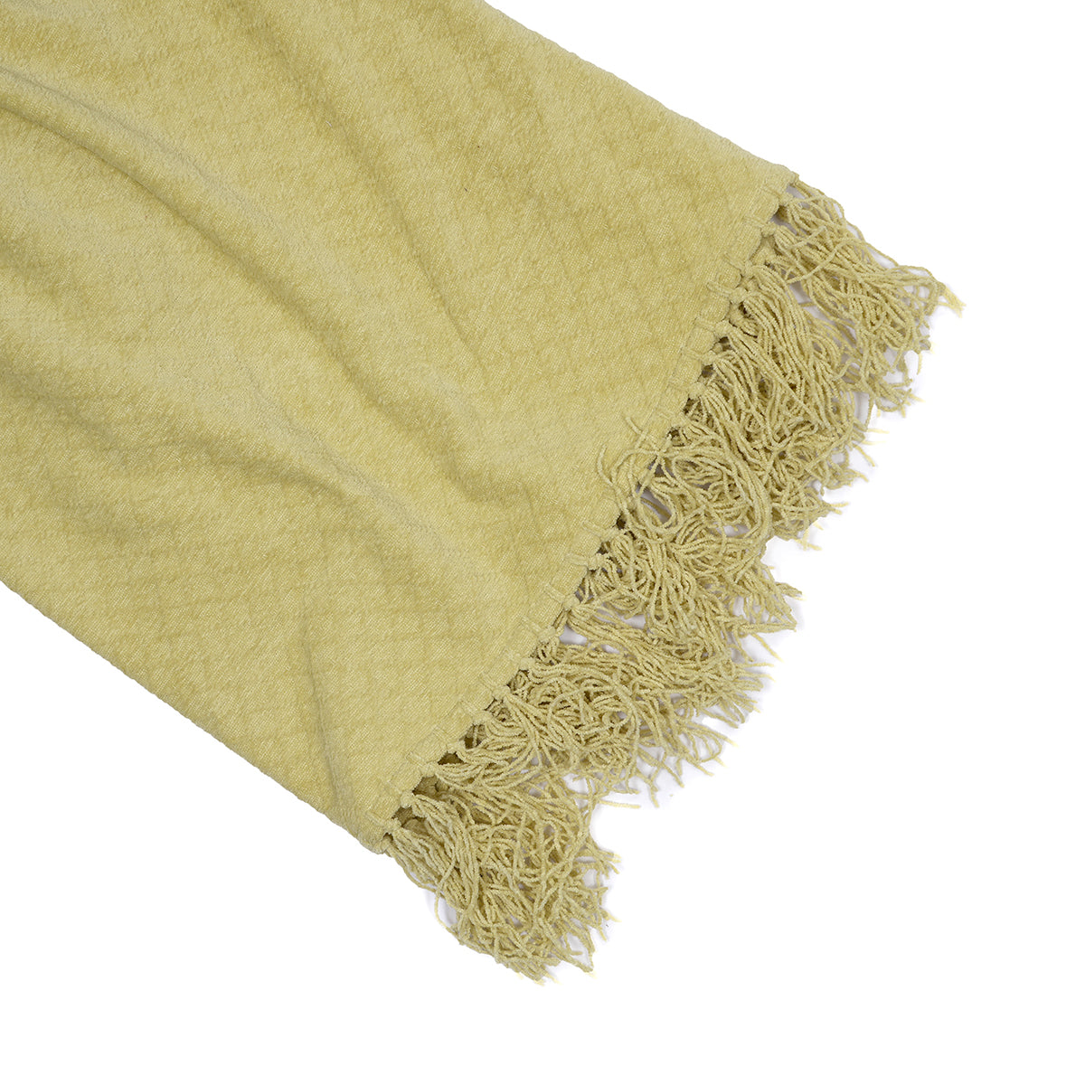 Blaize 100% Cotton Solid Weave Yellow Throw/Sofa/Multi Cover/Single Bed Cover