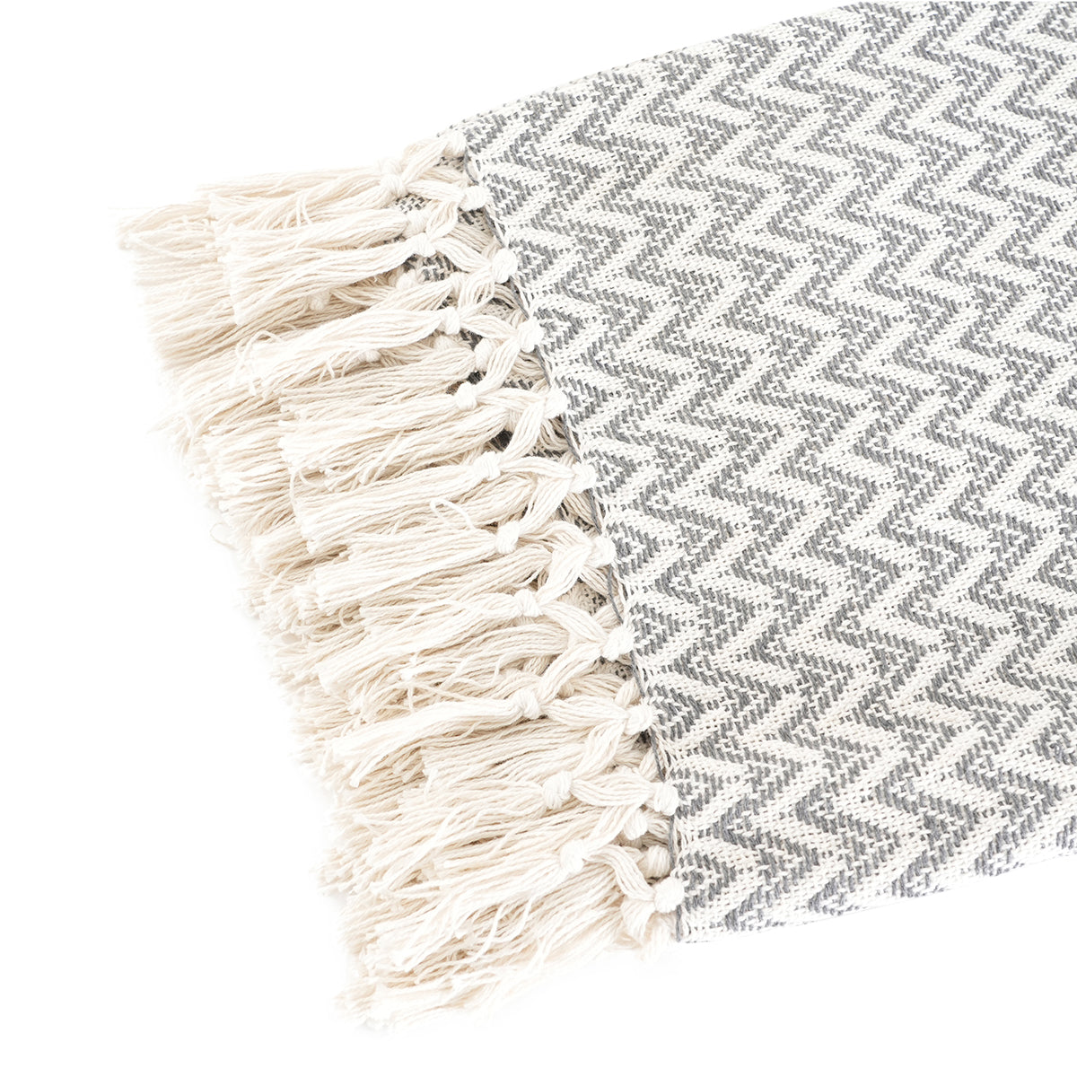Rurban Rhupsodic Textuerd Chevron Grey Woven 1PC Throw