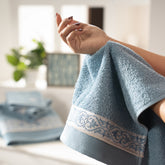 Towel 100% Cotton Blue Lacette Imperial Grace