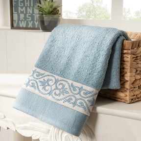 Towel 100% Cotton Blue Lacette Imperial Grace