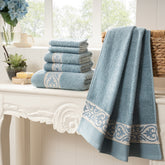 Towel 100% Cotton Blue Lacette Imperial Grace
