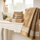 Towel 100% Cotton Gold Lacette Imperial Grace