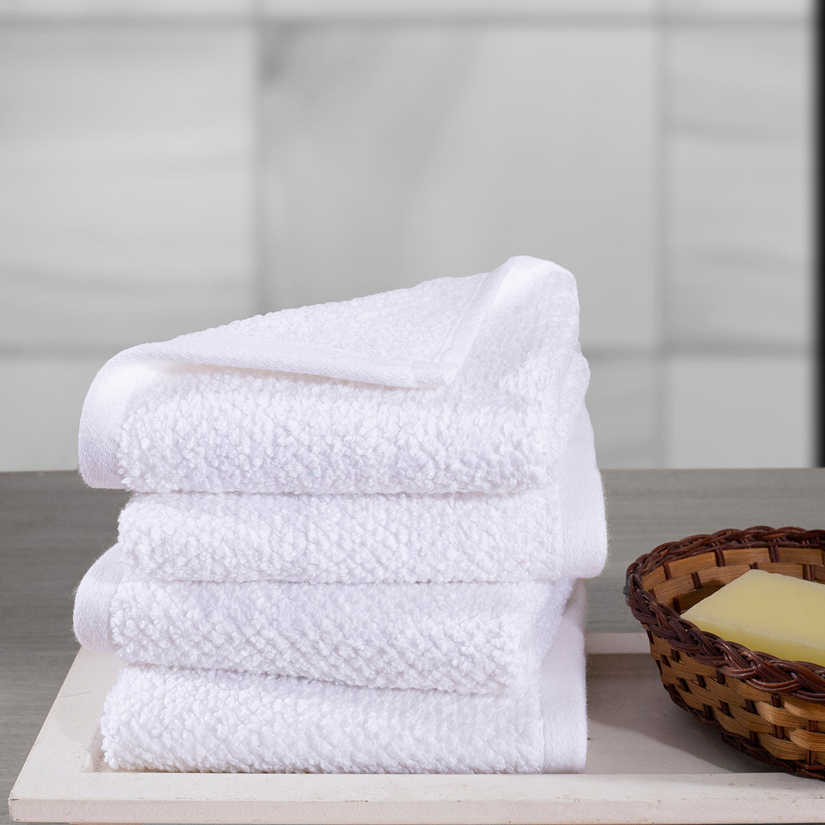 Windsor Antimicrobial Antifungal Zero Twist Fluffy Luxurious White Towel