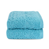 Windsor Antimicrobial Antifungal Zero Twist Fluffy Luxurious Fiji Blue Towel