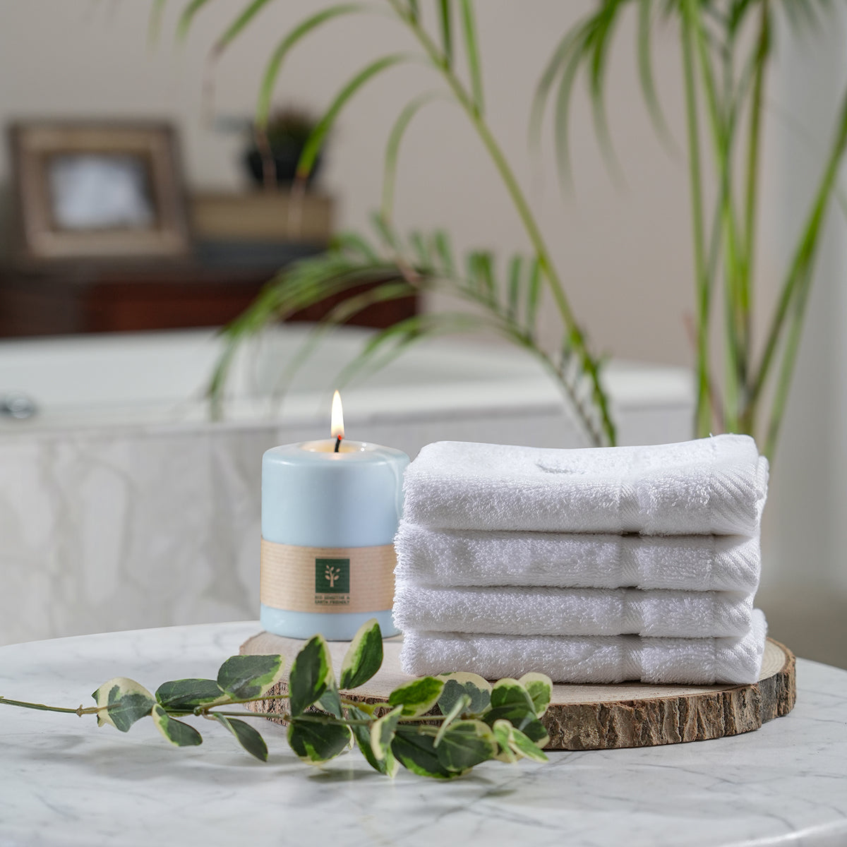 Amor Extra Luxury & Softness Anti Lint Treatment White Bamboo Towel