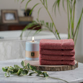 Amor Extra Luxury & Softness Anti Lint Treatment Canyon Clay/Red  Bamboo Towel