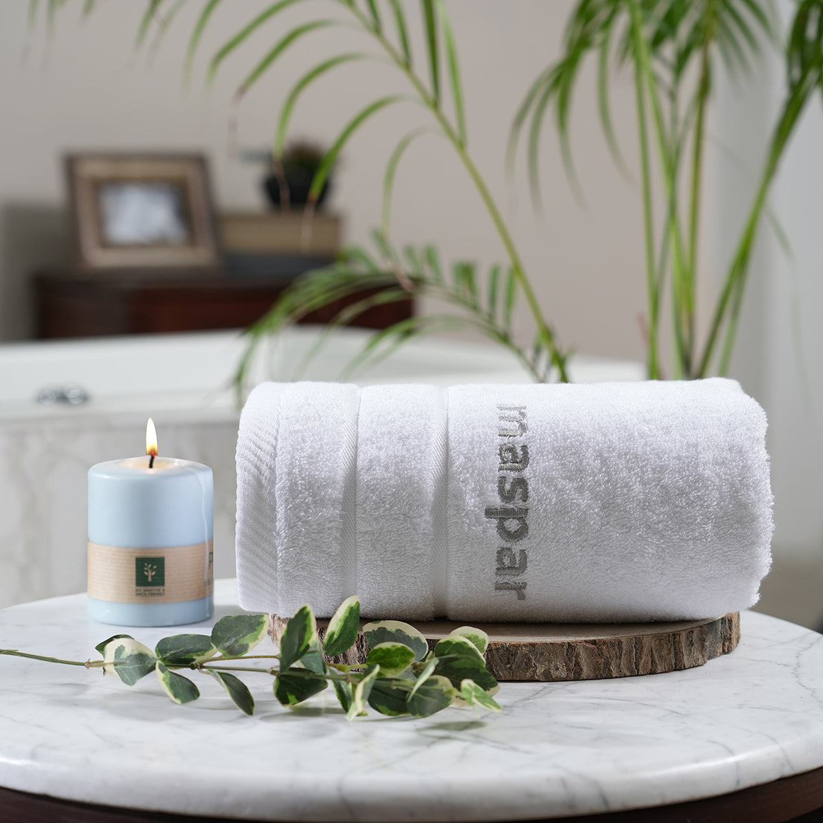 Amor Extra Luxury & Softness Anti Lint Treatment White Bamboo Towel