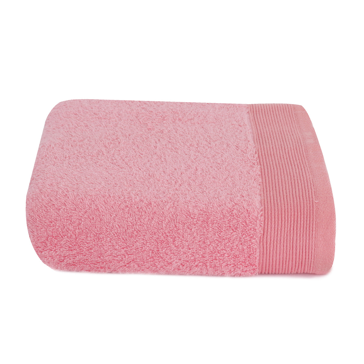 Colorart Embedded Stripe Salmon Pink Towel