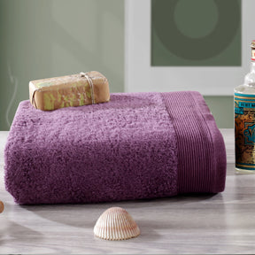 Colorart Embedded Stripe Shadow Purple Towel