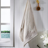 Classic Trope Embroidery 100% Cotton Towel Set Neutral