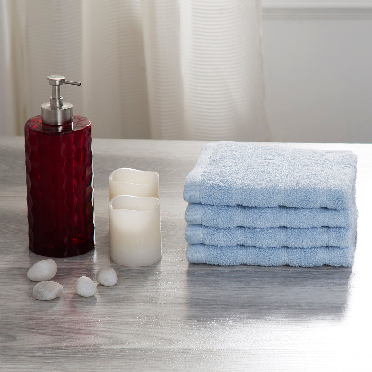 Casper Antimicrobial Antifungal Super Absorbent & Lofty Baby Blue Towel Set