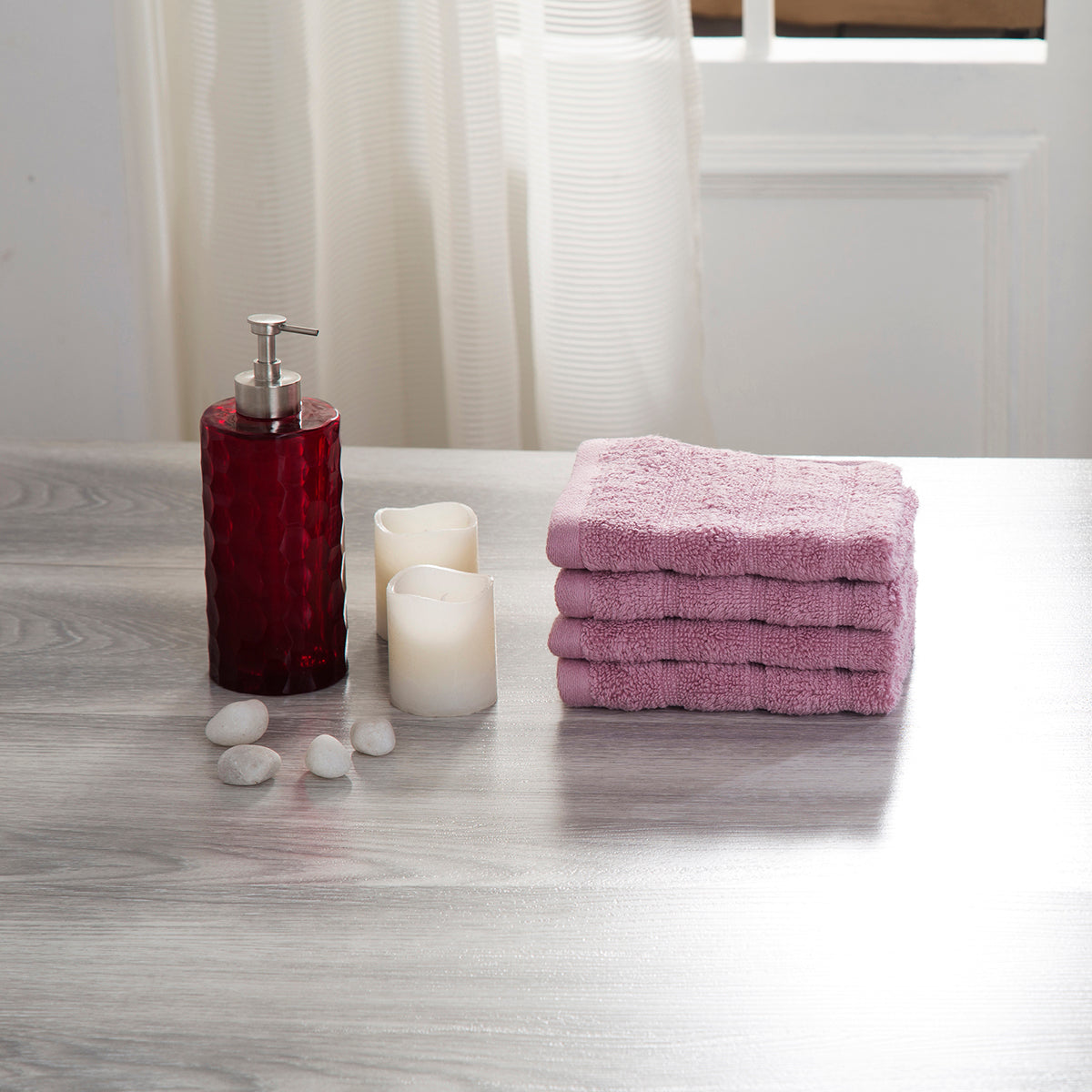 Casper Antimicrobial Antifungal Super Absorbent & Lofty Orchid Smoke Towel Set