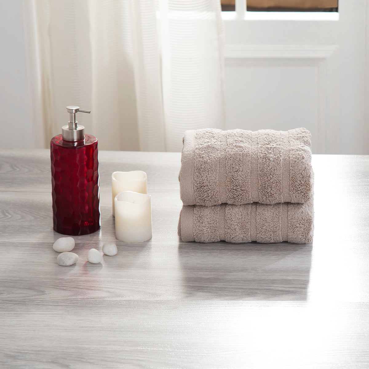 Casper Antimicrobial Antifungal Super Absorbent & Lofty Simply Taupe Towel Set