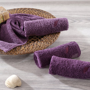 Colorart Embedded Stripe Shadow Purple Towel
