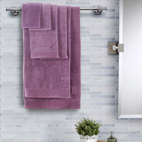 Colorart Embedded Stripe Shadow Purple Towel
