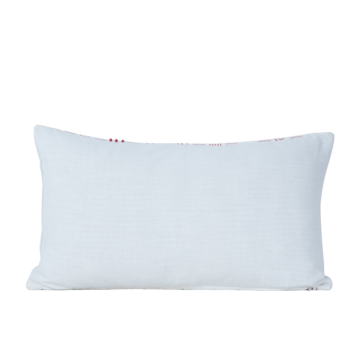 Tranquil Essence Adornment Lacery Embroidered 100% Cotton Peach Cushion Cover