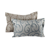 Vintage Jacquard Scroll Finesse Pillow Sham Set Blue