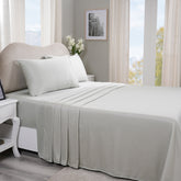 Vintage Noemi Solid 100% Tencel™ Green Bed Sheet With Pillow Case