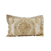 Vintage Quilted Hand Gallant Damask Print Pillow Sham Set Beige