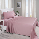 Viola 100%Cotton Solid Red Bed Sheet With Pillow Case