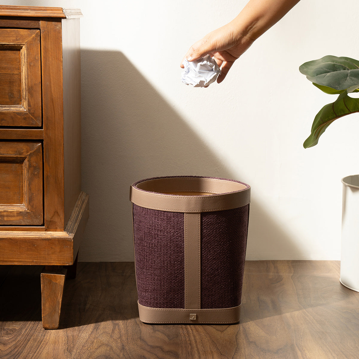 Waste Basket Grape Wine 25.5X20.6X20.6CM Marvin