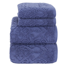 Windsor Antimicrobial Antifungal Zero Twist Fluffy Luxurious Navy Blue Towel