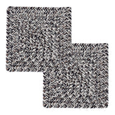 Braided Square Hand Made 100% Cotton Grey 2PC Hot Pad Set