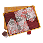 Vivian Red 5PC Bed Bath Set