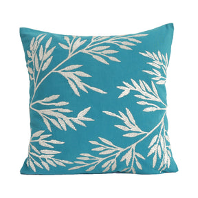 Textured Flora Embroidered Cushion Cover
