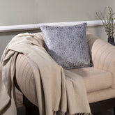 Grandeur Ore-Rerun 100%Cotton Grey FoilPrintedCushionCover