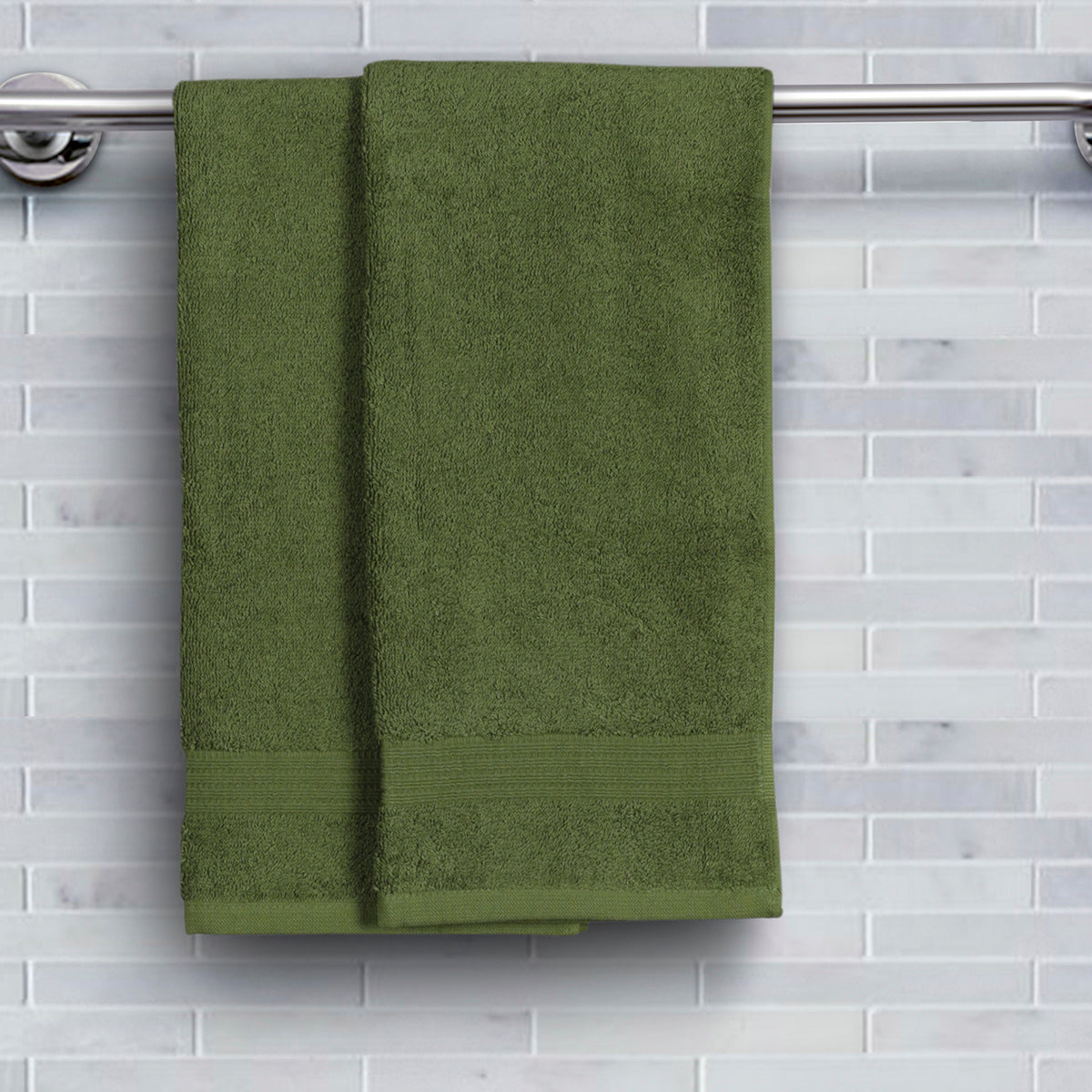 Jeneth Ultra-soft and highly absorbant Calliste Green Towel Set